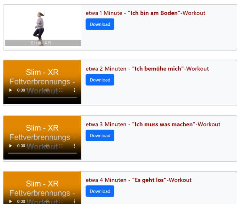 Slim-XR-Online Fitnessvideos